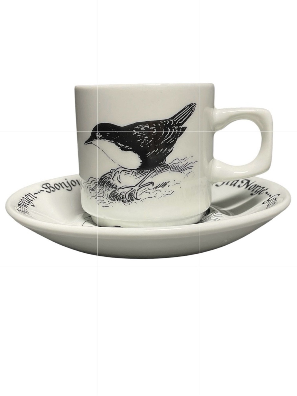 Vintage Figgjo Norway 3559 Demitasse Espresso Cup Saucer “The Dipper” Souvenir